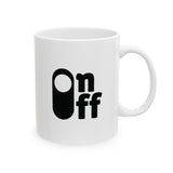 ON OFF | Graphic Coffee Mugs | Ceramic Mug, (11oz, 15oz)