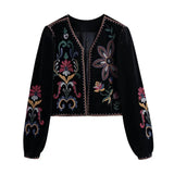 Vintage Floral Embroidery Jacket