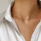 Elegant Gold Beads Necklace