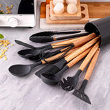 12Pcs Silicone Kitchen Spoon Set